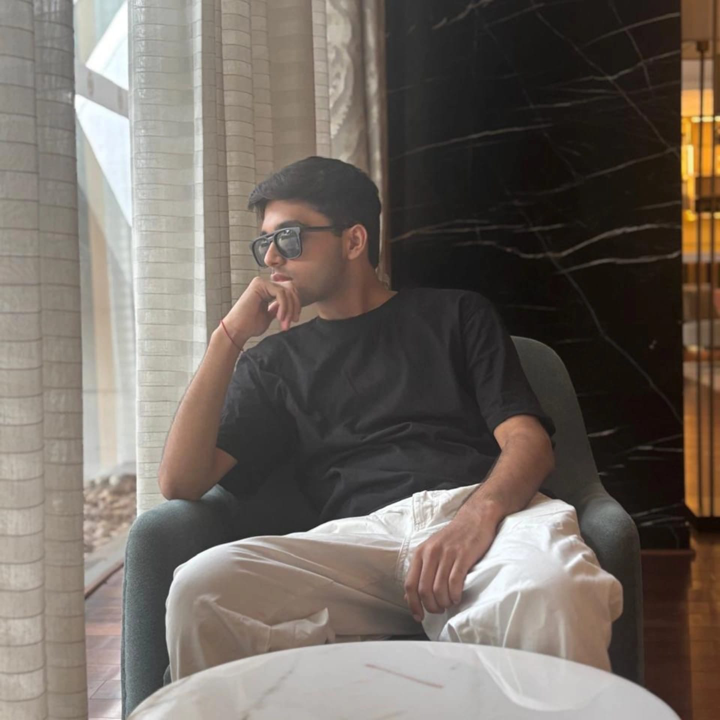 Neerav Dureja seated in a lounge